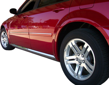 QAA Polished Stainless Rocker Panel Trim 05-08 Dodge Magnum - Click Image to Close